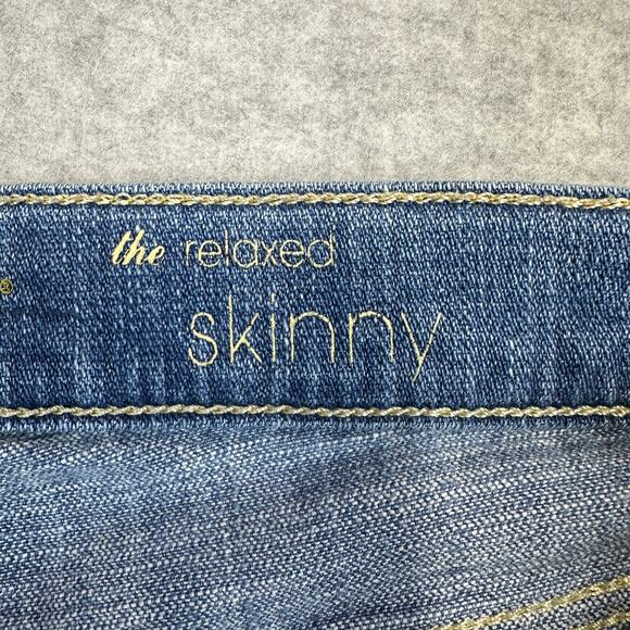 7 For All Mankind Jeans SZ 31 Medium Wash Stretch Denim Relaxed Skinny Straight - Picture 3 of 12